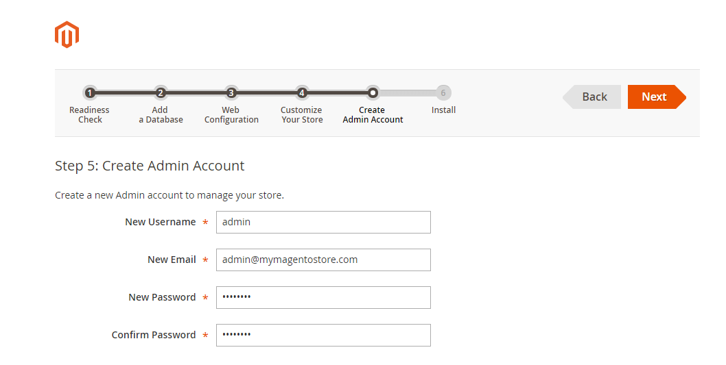 Configuration of Magento