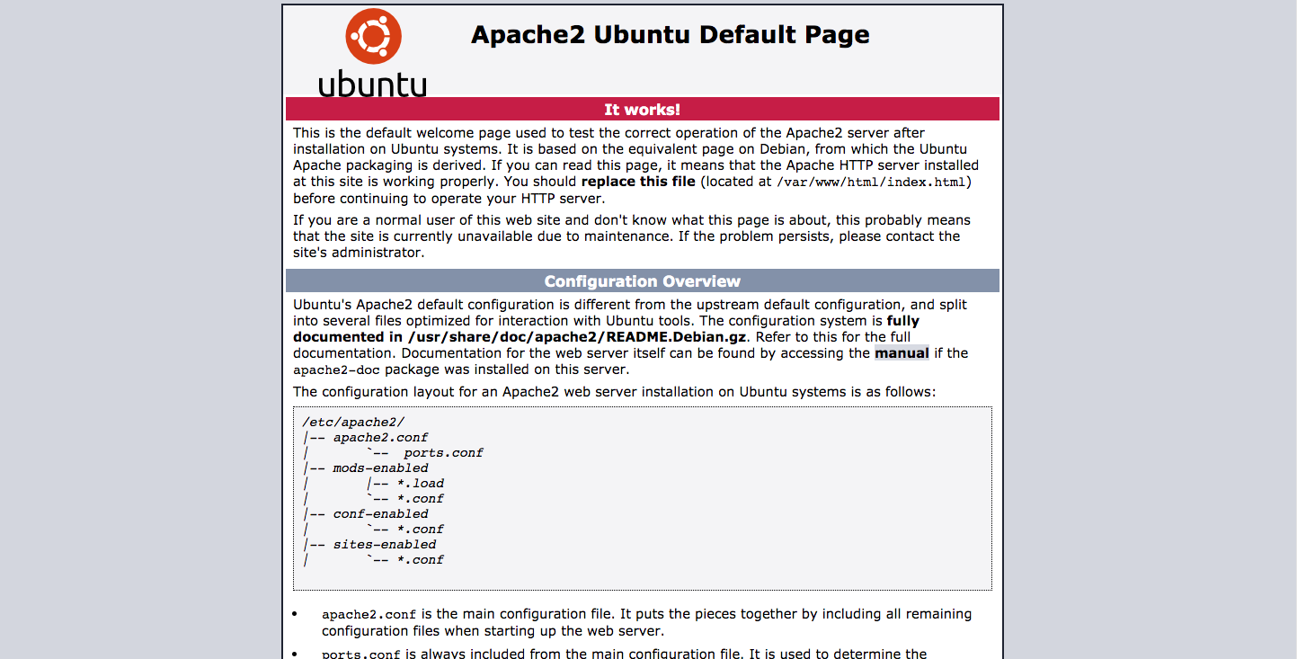 Apache2 Page