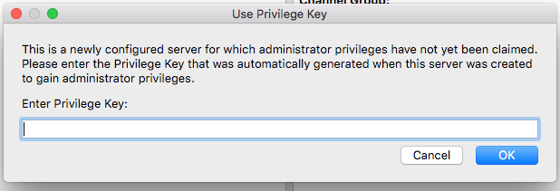 Enter Privilege Key