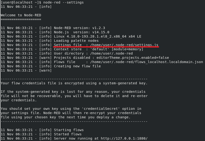 Display path file settings