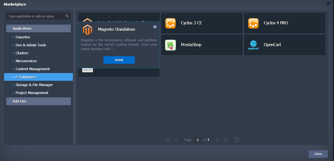 Jelastic Magento Marketplace Standalone