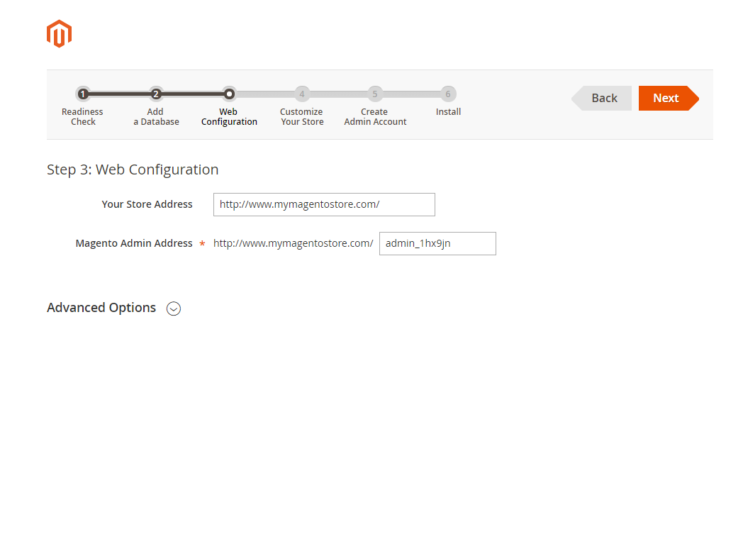 Magento configuration