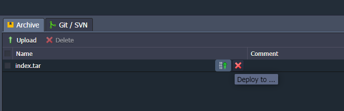 Deploy archive