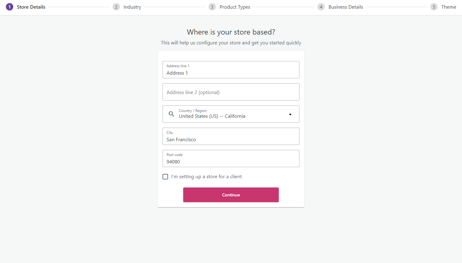 Configure WooCommerce store