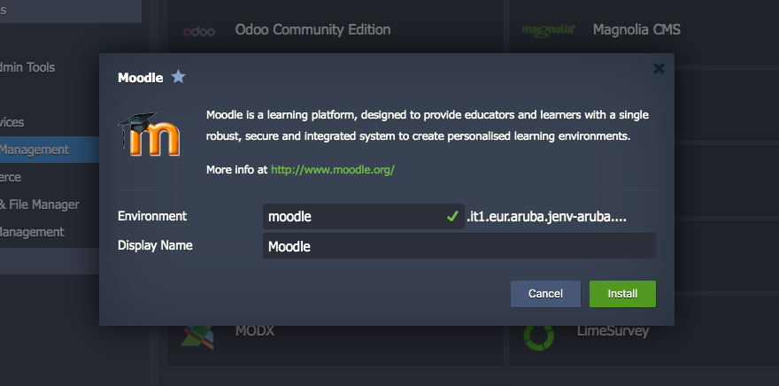 Configure your Moodle instance